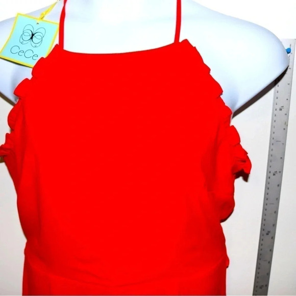 NWT CeCe orange jumpsuit size 14 - Picture 2 of 10